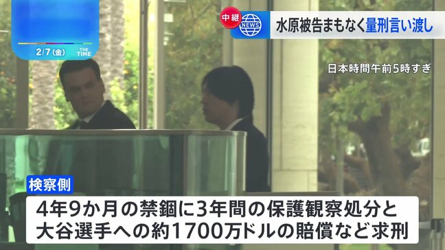 黒いスーツ姿で裁判所に入る 水原一平被告に量刑言い渡しへ 厳しい表情で報道陣の呼びかけには応じず|TBS NEWS DIG