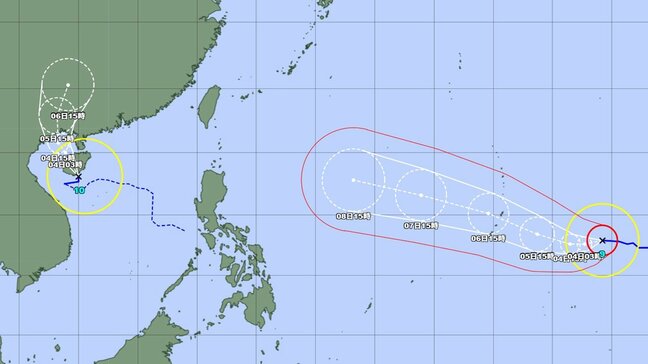 【ダブル台風情報】今どこに? 台風9号(バービー) 最大瞬間風速80メートル予想 今後は日本に影響の可能性も...台風10号の勢力と進路も詳しく 今後の全国の天気を画像で 気象庁 |TBS NEWS DIG