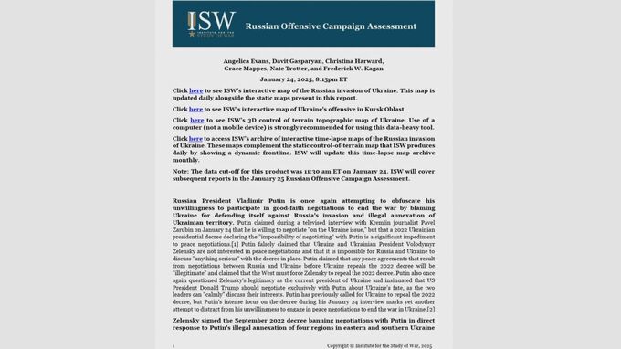 米戦略研究所が分析　プーチン大統領「ウクライナと対話せずともトランプ大統領と“現実的”議論できると示唆」|TBS NEWS DIG