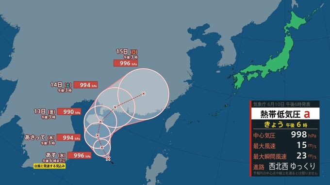 【台風のたまご】熱帯低気圧が発生　「台風1号」に発達する見込みと気象庁が発表　今後の進路は？【3日間の雨予想シミュレーション】全国の天気|TBS NEWS DIG
