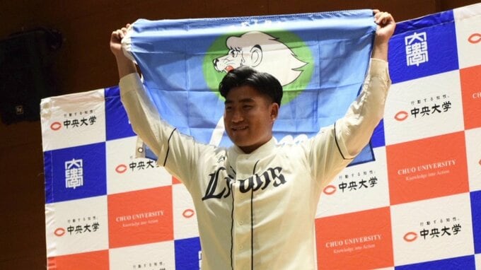 富山商業出身、中央大の岩城颯空投手が西武から2位指名　「チームの勝利に貢献できるような投手に」富商恩師からも祝福の声　プロ野球ドラフト会議　|　富山のニュース｜天気・防災｜チューリップテレビ