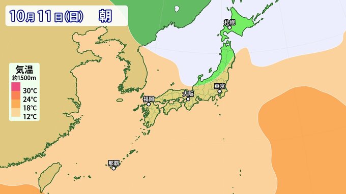 全国各地で10月11日頃から「この時期としては10年に一度程度しか起きないような著しい高温」　気象庁が「早期天候情報」発表【北海道・東北・北陸・近畿日本海側･中国･四国･九州･奄美･沖縄】（5日午後）|TBS NEWS DIG