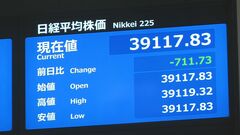 【速報】日経平均株価急落 711円安の3万9117円で寄り付き 石破新総裁誕生で| TBS CROSS DIG with Bloomberg