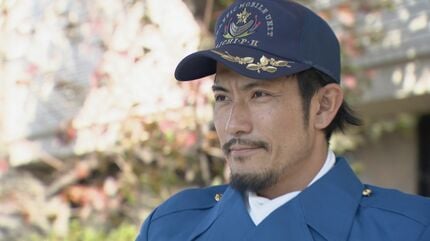 元ドラゴンズ 祖父江大輔さん（38）“鋭い眼光”で｢一日交通安全 白バイ