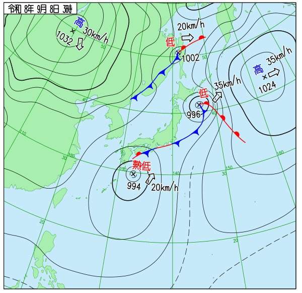 元台風24号「熱帯低気圧」が北上中　秋雨前線と一体化へ　いつまで「大雨」に注意?　※18日までの雨風シミュレーション【8日8時40分】|TBS NEWS DIG