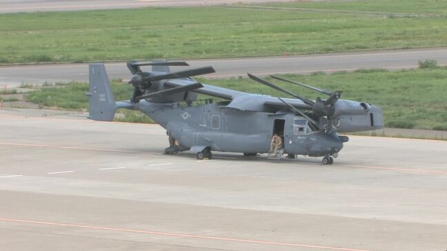 花巻空港に米軍オスプレイ1機が緊急着陸 機体不具合が原因か 岩手|TBS NEWS DIG