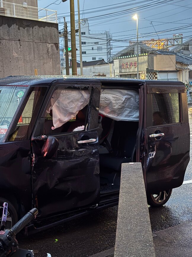 軽自動車とバイクの事故 男性1人救急搬送 長崎市|TBS NEWS DIG