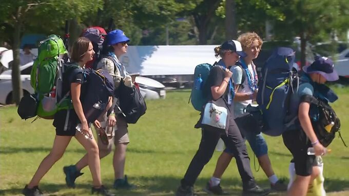 3万7000人が撤収 ボーイスカウト・ガールスカウトの祭典から 台風6号の接近に伴い 韓国|TBS NEWS DIG