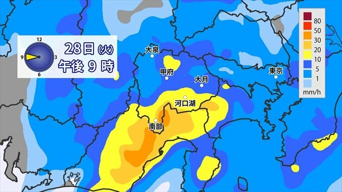 今夜9時までが雨のピーク　あすは一転天気回復で厳しい暑さに　気象予報士が解説　|　山梨のニュース | ＵＴＹテレビ山梨