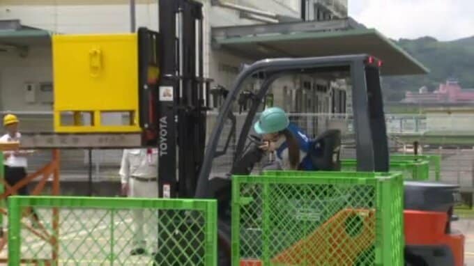 フォークリフトの運転技術競う大会 操作の正確さ、安全確認など審査|TBS NEWS DIG