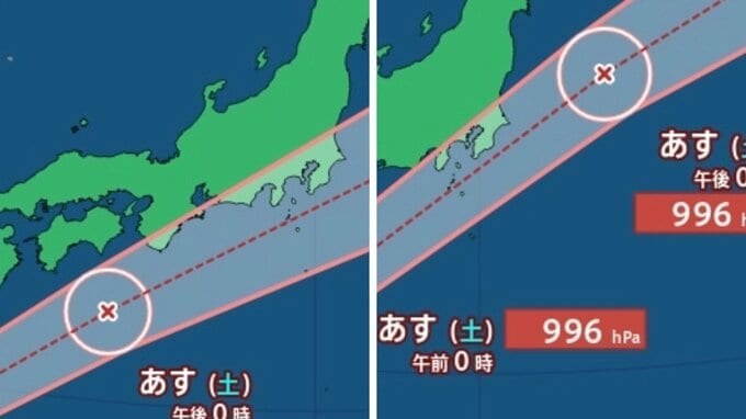【ダブル台風情報】関東に台風2個が上陸の可能性「台風8号（ヒーゴス）」 北上中の「台風7号（メーカラー）」西日本から東日本の太平洋側に接近か　雨風シミュレーションと最新進路予想【気象庁26日午後3時更新】|TBS NEWS DIG