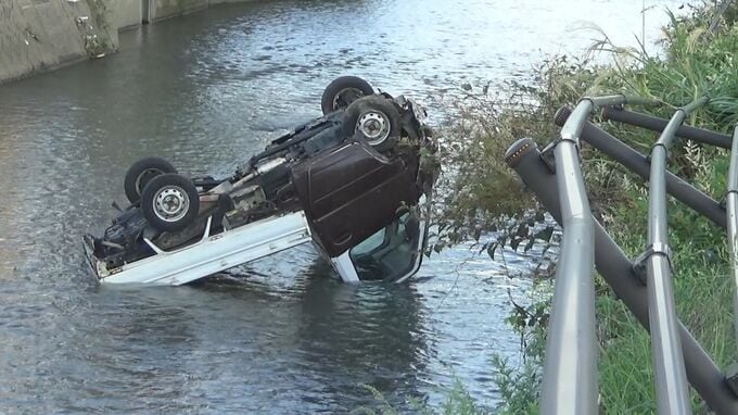 軽トラックが川に転落男性けが ガードレール突き破り車横転　|　石川県のニュース｜MRO北陸放送