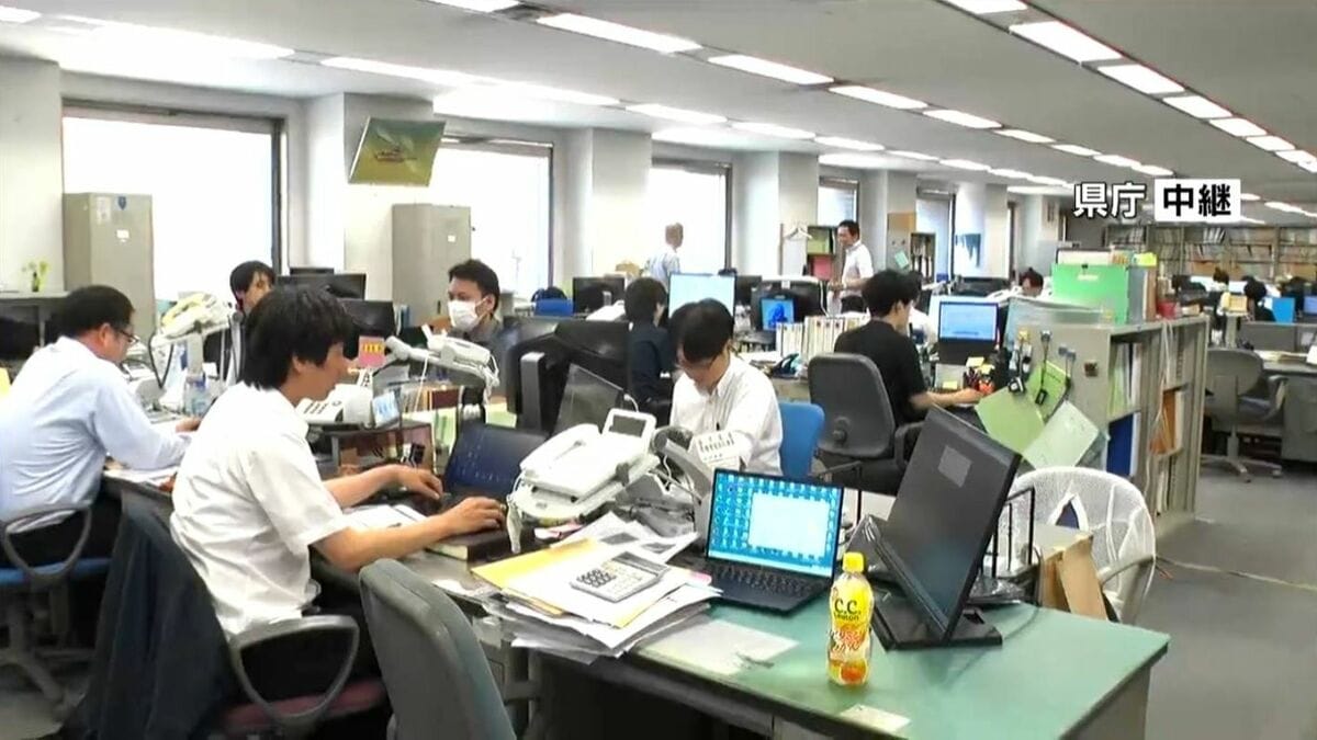 鹿児島県庁から中継　災害警戒本部　与論町で震度5強の地震