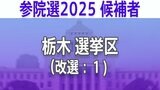 【栃木選挙区】あなたの街の立候補者は?顔写真一覧を見る【参議院選挙2025】|TBS NEWS DIG