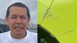【 デンジャラス・ノッチ 】 先月購入の愛車に深い傷 「塗装もイッてるんですよ。深いんです」 妻から𠮟責 「買って1か月でこれやるかね、本当に」 自力修理に挑戦|TBS NEWS DIG