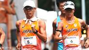 男子ハーフマラソン競歩 ⼭⻄利和が銀メダル、 中盤で痛恨のペナルティ 追い上げ及ばず 吉川は4位、女子は柳井が4位【アジア大会】|TBS NEWS DIG