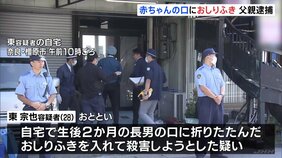 生後2か月の長男の口に「おしりふき」&nbsp;殺人未遂の疑いで父親（28）を逮捕　長男は意識不明の重体|TBS NEWS DIG