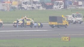 【速報】羽田空港C滑走路の中心部付近に深さ5センチほどの穴 修復作業で午後6時頃まで滑走路閉鎖し運航に影響|TBS NEWS DIG