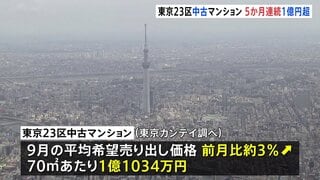 中古マンションも“億ション化”… 東京23区の9月平均価格が「5か月連続1億円超え」 新築価格の上昇が波及| TBS CROSS DIG with Bloomberg