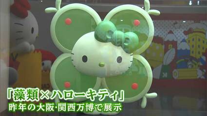 ハローキティ展 わたしが変わるとキティも変わる」開幕 藻に変身した