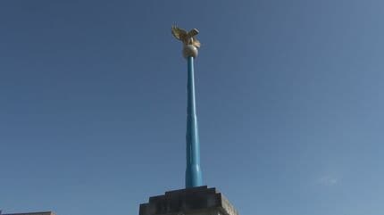 軍艦の砲身取り付けた忠魂碑” 建立100周年で平和への誓い 後世に