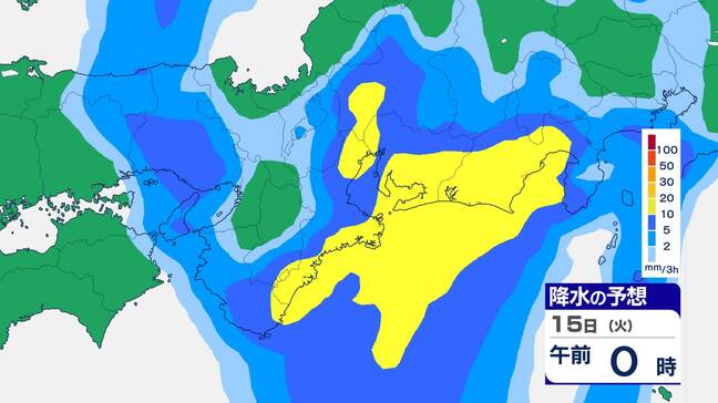 【大雨情報】東海地方 線状降水帯の発生で、大雨災害発生の危険度が急激に高まる可能性 14日夜のはじめ頃から15日昼前にかけ 【雨と風のシミュレーション】|TBS NEWS DIG