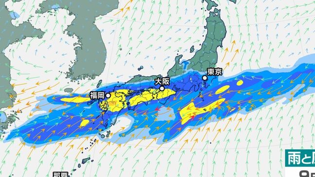 【大雨情報】西日本から東日本に前線停滞で大雨おそれ【雨シミュレーション8日（日）～11日（水）】気象庁「大雨に関する全般気象情報」発表|TBS NEWS DIG