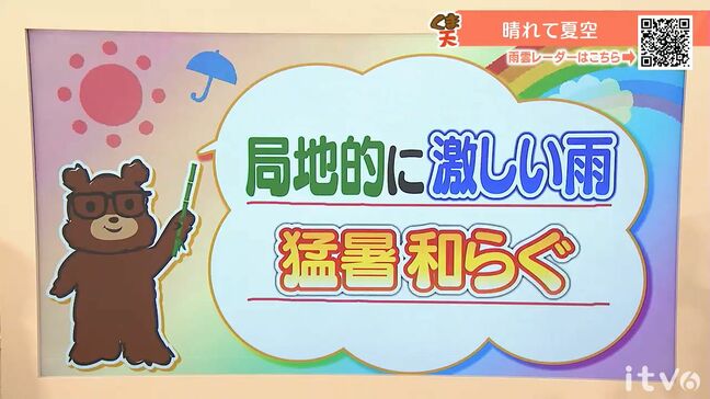 7日（木）は局地的に激しい雨　猛暑は和らぐも蒸し暑い　愛媛|TBS NEWS DIG