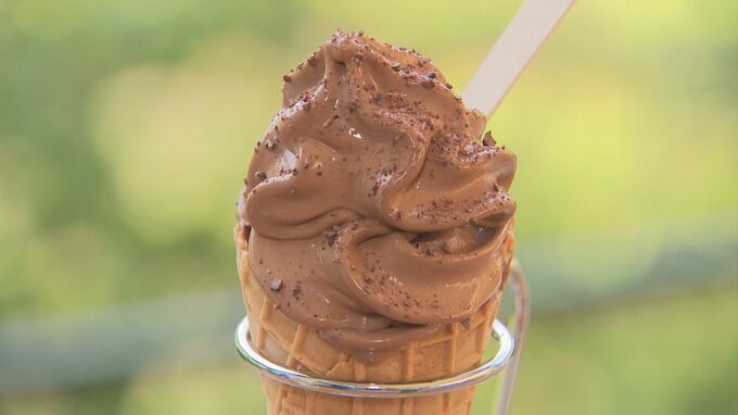 春を感じて　大江ノ郷に新商品　こだわりのソフトクリームはビーントゥバーのチョコレート使用　|　BSSニュース | BSS山陰放送