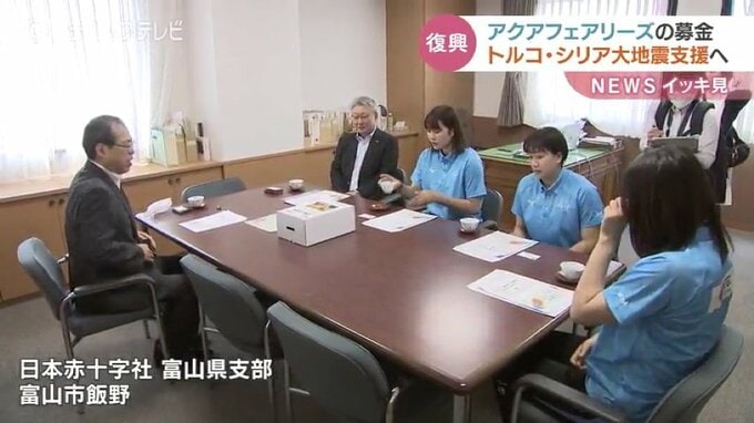 KUROBEアクアフェアリーズの募金活動　トルコ・シリア大地震の支援へ　富山　|　富山のニュース｜天気・防災｜チューリップテレビ