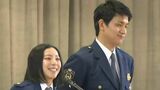 フィギュア“りくりゅう”三浦璃来選手がサプライズ登場!木原龍一選手の母校で“防犯呼びかけ” 愛知・東海市名和小学校 ペアで「一日警察署長」に | 名古屋・愛知・岐阜・三重のニュース【CBC news】 | CBC web