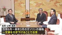自公国幹事長会談　今年6月からのガソリン価格引き下げ方針で合意　下げ幅は未定| TBS CROSS DIG with Bloomberg