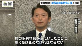 斎藤元彦知事の給与カット条例案　県は情報漏えいに対する「知事の管理責任」を明記した修正案を議会に提出|TBS NEWS DIG