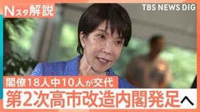 半数が交代の第2次高市改造内閣 即戦力重視の布陣でライバル林氏は閣外へ 星浩氏「大きなターニングポイントになる可能性」【Nスタ解説】|TBS NEWS DIG