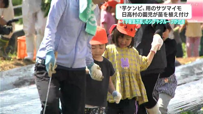 「おいもおおきくな～れ」“芋ケンピ”用のサツマイモ　高知県日高村の園児が苗を植え付け　『芋屋金次郎』のシブヤグループが企画|TBS NEWS DIG