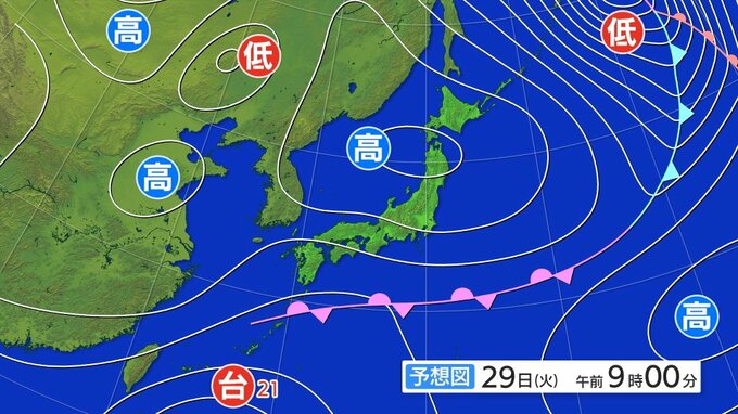 今週は台風や低気圧の影響で気圧が乱高下【週間天気】頭痛やめまいに注意 気圧予報【雨風の動きシミュレーション】　|　富山のニュース｜天気・防災｜チューリップテレビ