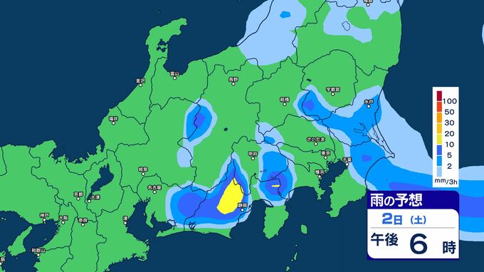 【大雨情報】関東甲信　2日夜遅くにかけ　“警報級の大雨の可能性”【雨のシミュレーション画像掲載】関東北部・関東南部・甲信　いずれも80ミリ（～3日午前6時・多い所）気象庁|TBS NEWS DIG