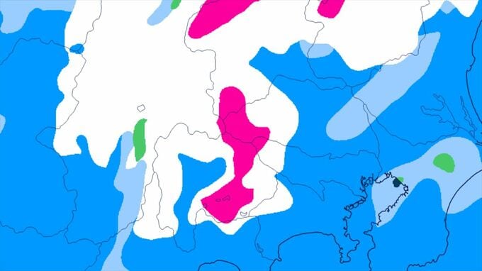 【大雪情報】関東地方南部の平地でも積雪となる所が　23区でも積雪となる可能性も　【いつ・どこで？大雪と雨のシミュレーション】　|　山梨のニュース | ＵＴＹテレビ山梨