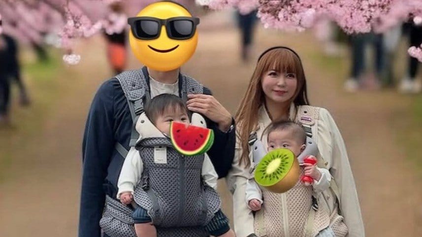 中川翔子 】双子「保育園入園式」で「蝶ネクタイロンパース」 期待満載