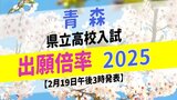 【青森県立高校入試2025出願倍率一覧】青森高校1.07倍・八戸高校1.04倍・弘前高校1.18倍 全日制0.93倍で9年連続過去最低・4年連続1倍切る | 青森のニュース│ATV NEWS│青森テレビ