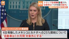 トランプ政権、カナダとメキシコへの25％の関税をめぐり、自動車については1か月間、課税の対象外に| TBS CROSS DIG with Bloomberg