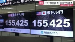 円相場1ドル＝155円台半ばまで上昇 4円以上円高進み1か月ぶりの水準 日銀が利上げペースを加速させるとの見方| TBS CROSS DIG with Bloomberg