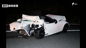 新東名で停車中の乗用車に大型トラックが追突 乗用車を運転していた19歳の専門学校生が死亡＝静岡・富士市|TBS NEWS DIG