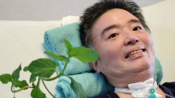 【ニャンちゅう】　声優・津久井教生さん　秋の味覚・梨を味わう　「まだまだ飲み込めますように」 【ＡＬＳ闘病】|TBS NEWS DIG