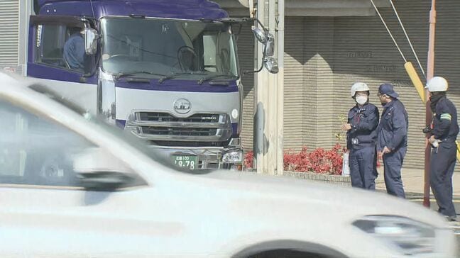 横断歩道上でトラックが自転車を巻込んだか 自転車の80代男性が重体で搬送されるも死亡 広島|TBS NEWS DIG