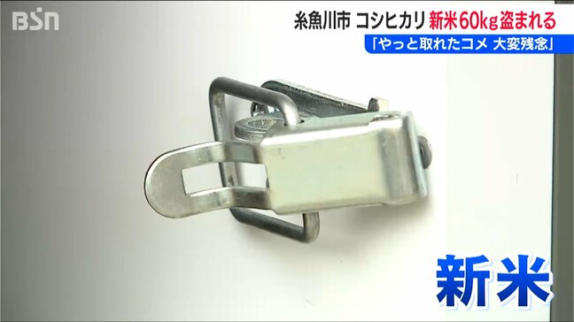 「やっととれたコメなので大変残念」コシヒカリの玄米60キロ盗まれる　新米の盗難は新潟県内で今季初　新潟・糸魚川市　|TBS NEWS DIG