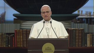 ローマ教皇レオ14世が就任後初の外遊 トルコ・エルドアン大統領と会談　ガザなどに向け平和のメッセージ発信| TBS CROSS DIG with Bloomberg