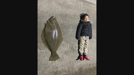 巨大ヒラメ」港内で釣れる 釣ったのは元広島カープ梵さんの兄 最大重量