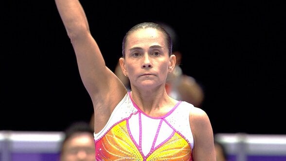 五輪8大会連続出場・51歳のオクサナが種目別跳馬で決勝進出!【アジア大会・体操女子種目別】|TBS NEWS DIG