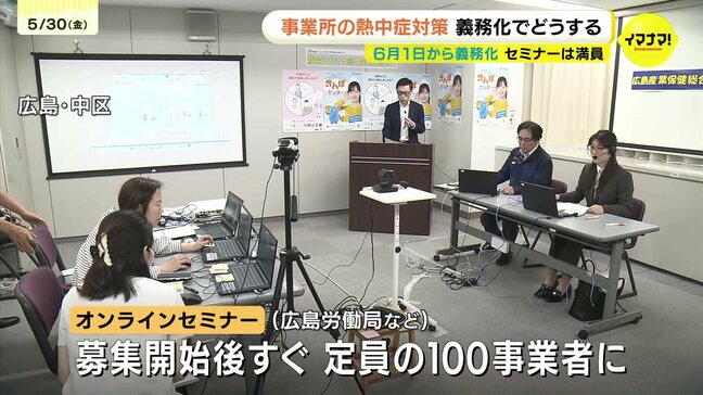 熱中症対策のセミナーに事業者が殺到　6月1日から熱中症の重症化防ぐ手順の整備などが義務化に　広島|TBS NEWS DIG
